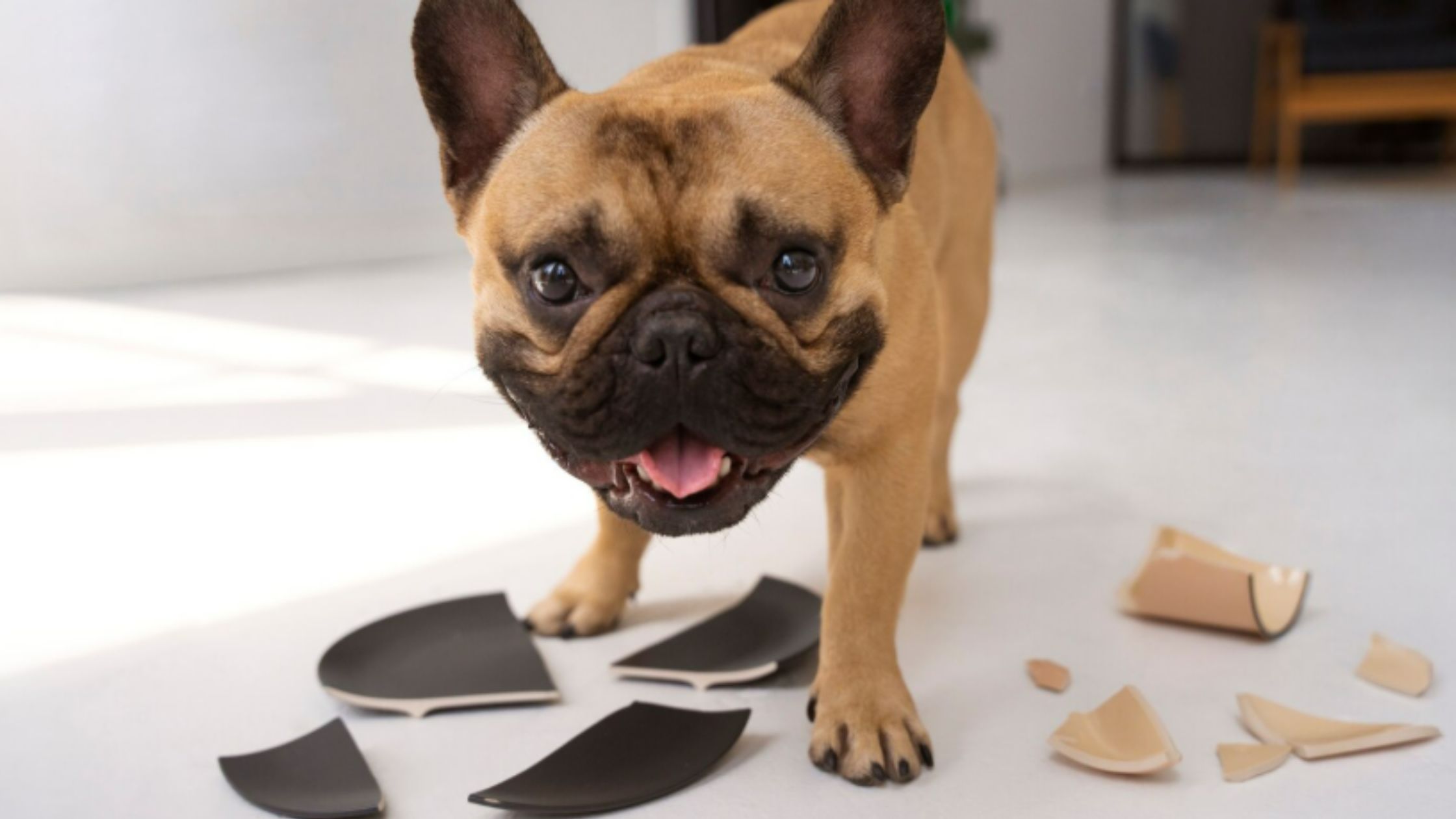 Cachorro destruyendo cosas en casa