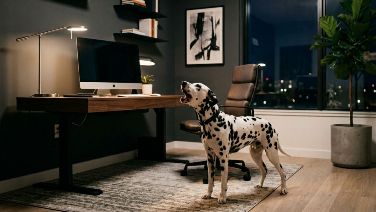  dalmata ladrando a la noche